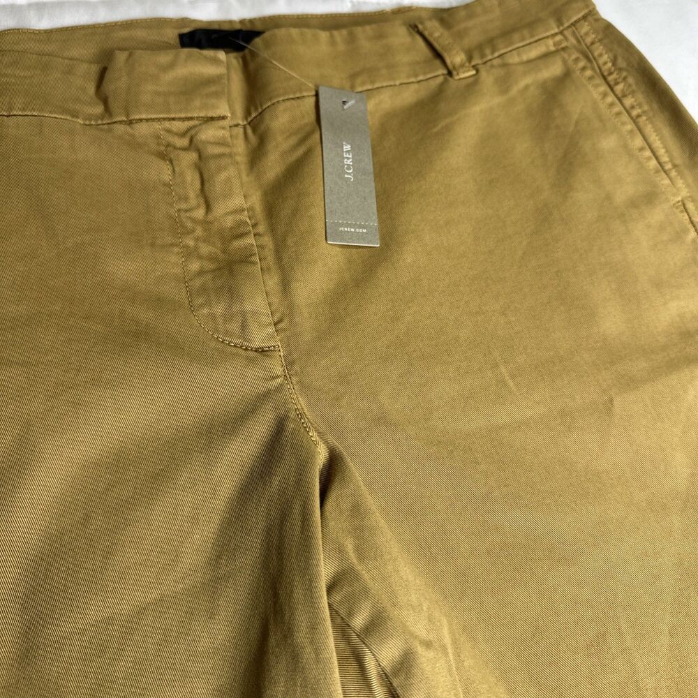 J.Crew 9" Bermuda Chino  Walking Short Sz 12 Camel Brown Mid-Rise Zip Flat Front - Picture 2 of 9